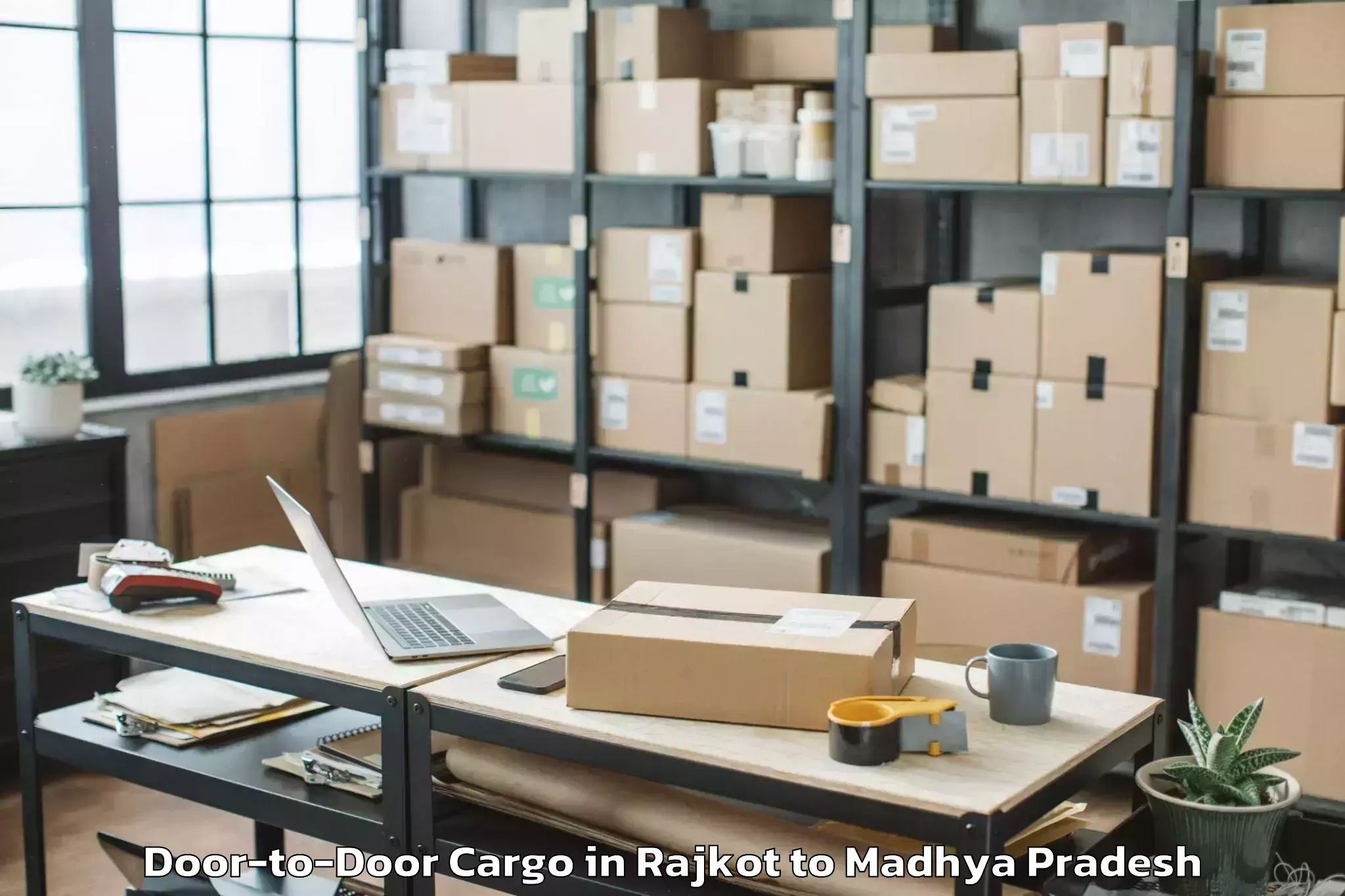 Leading Rajkot to Sironj Door To Door Cargo Provider